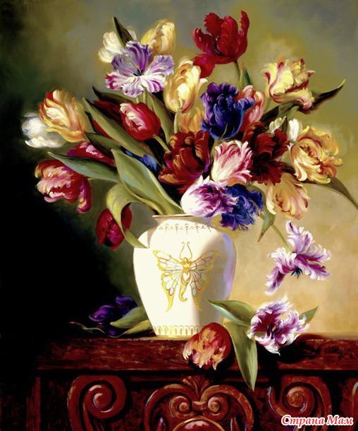 *Parrot Tulips Dimensions 70-35305 мои пестрые тюльпаны окончены!!