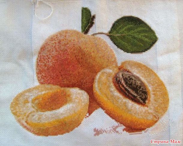 Абрикосы(схема по вышивке)