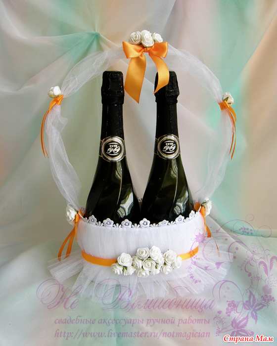 Корзинки для шампанского на свадьбу
