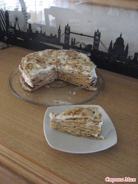 Медовик жаренный на сковородке (рецепт)