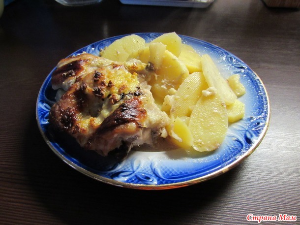 Курица с ананасом и сыром в духовке рецепт с фото пошагово