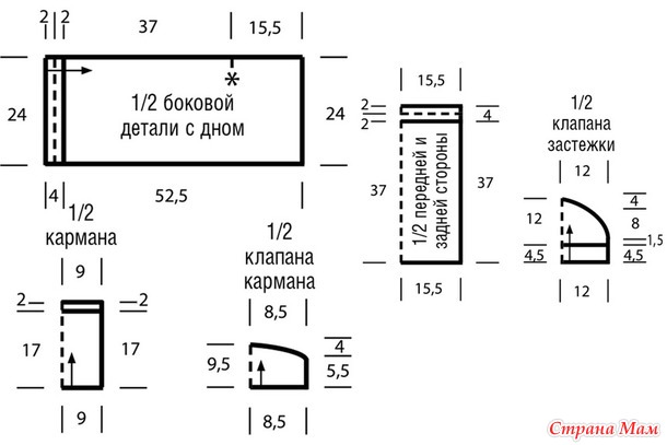 Трехцветный рюкзак с узором в клетку.
