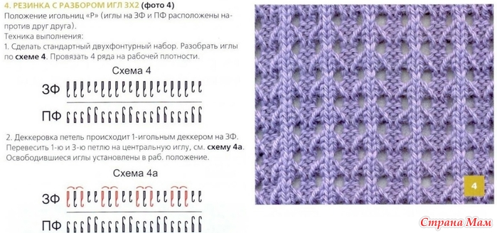 Схема японской резинки