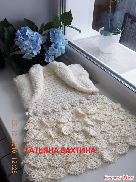 Новогоднее платье и болеро"Зимушка". Описание