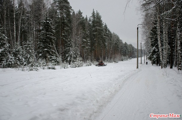 Создание лыжни от лыжной базы до Протяжки