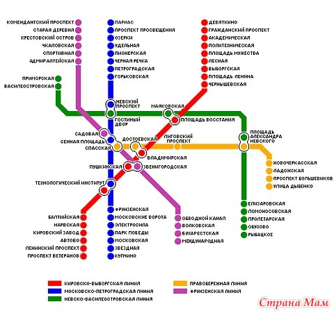 Фото Карта Метро Санкт