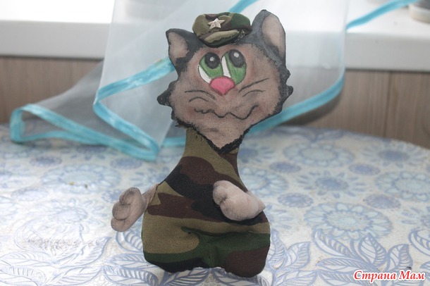 . Кот-военный на 23 февраля