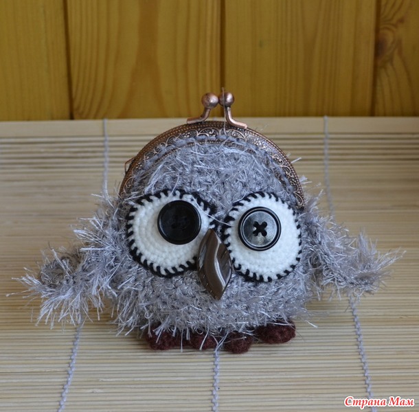 Кошелёк крючком " Совушка"