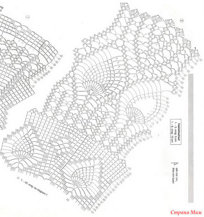 Филейное вязание крючком схемы и описание скатерти