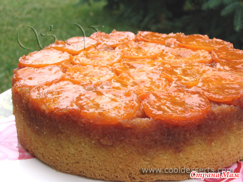    (Upside-Down Apricot Cake)