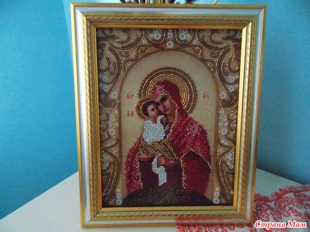 Первая проба вышивки бисером