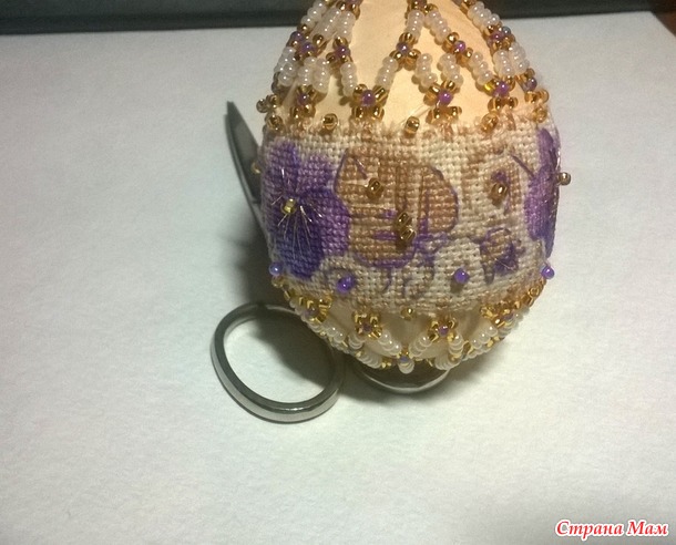 "Яйцо пасхальное "Фиалки" от Риолиса