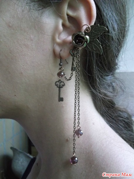 Сережки+ Кафф