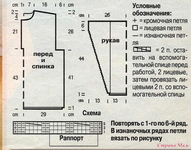2. Схемы пуловеров, жакетов и кардигана для девушек и женщин из журналов
