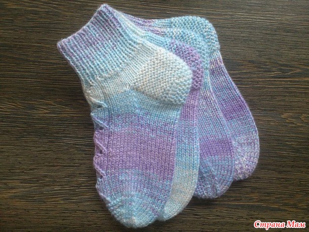 Children's socks "Purple sky" и "Pearl-blue" (Жемчужно-голубой)