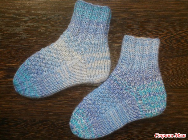 Children's socks "Purple sky" и "Pearl-blue" (Жемчужно-голубой)