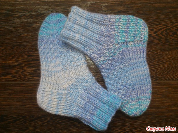 Children's socks "Purple sky" и "Pearl-blue" (Жемчужно-голубой)