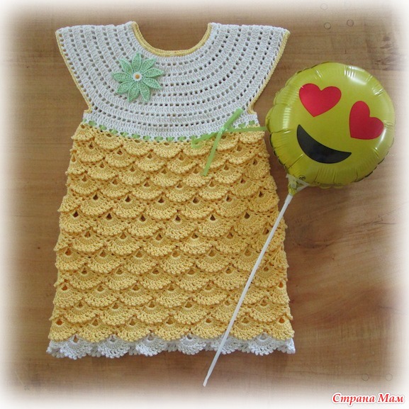 Платье "Рыбка" :-) "Child fishnet dress" - Вязание для детей - Страна Мам