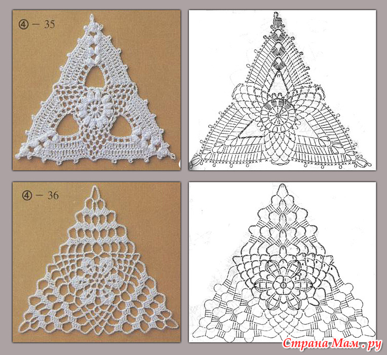 Треугольные мотивы схемы крючком