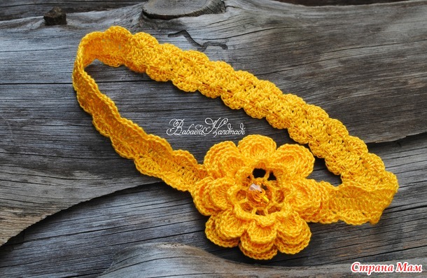 Повязка для девочки "Весенний цветок"