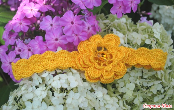 Повязка для девочки "Весенний цветок"