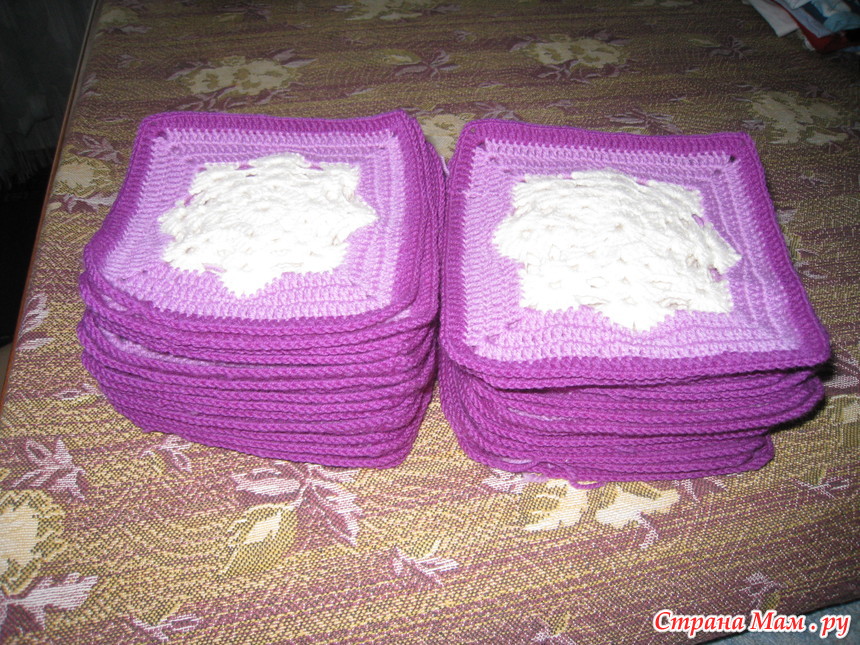 Плед крючком из фрагментов - Вязание - Страна Мам