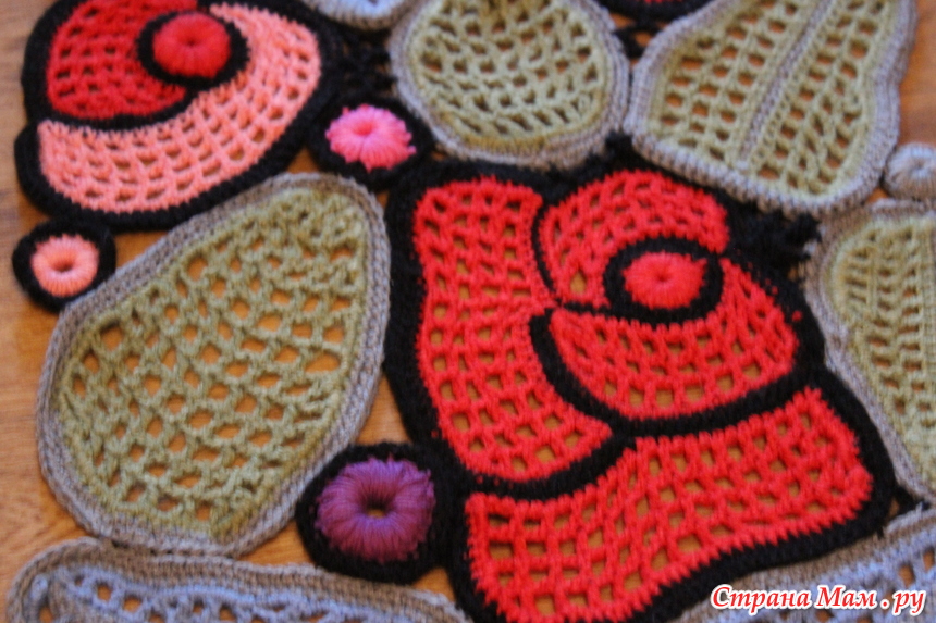 Палантин крючком "Роза Макинтош" по мотивам Светланы Томиной - Вязание ...