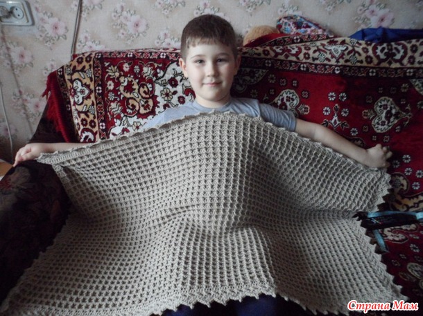 Мой вафельный пледик!!!... - Вязание - Страна Мам