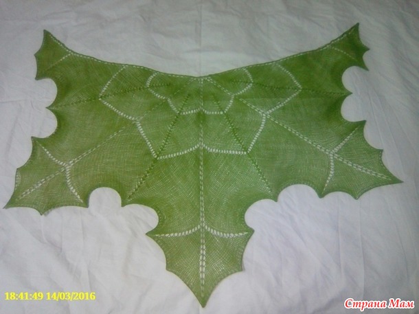 Весенний " Кленовый лист"( Maple Leaf Shawl by Maria Magnusson )