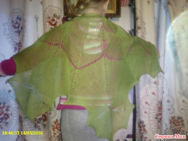 Весенний " Кленовый лист"( Maple Leaf Shawl by Maria Magnusson )
