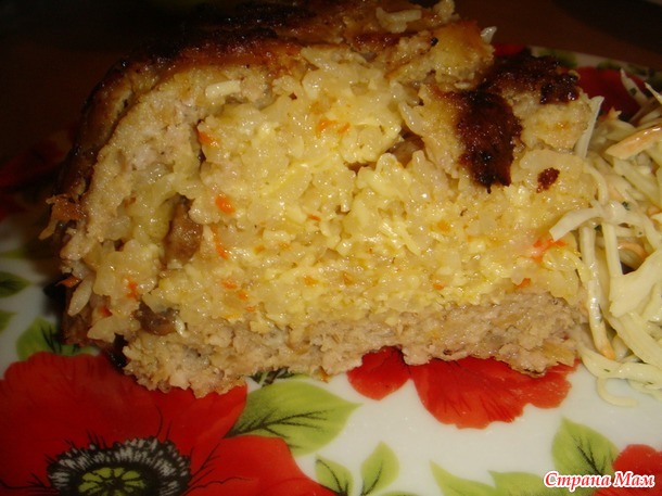 Фаршированный мясной кекс