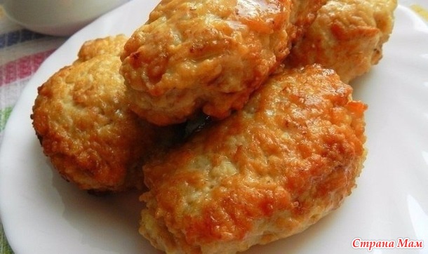 Пышные котлетки из куриного фарша с овсяными хлопьями