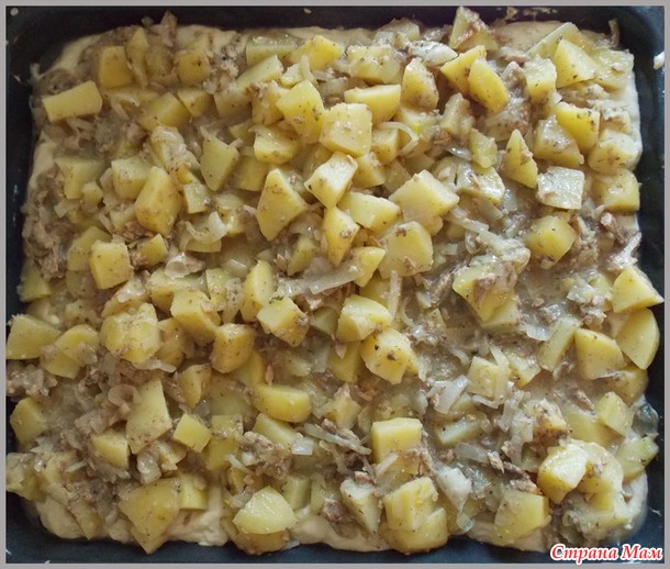 Пирог с картошкой + рецепт классного дрожжевого быстро-теста