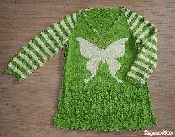 Пуловер с бабочкой из Stricktrends Весна 2014