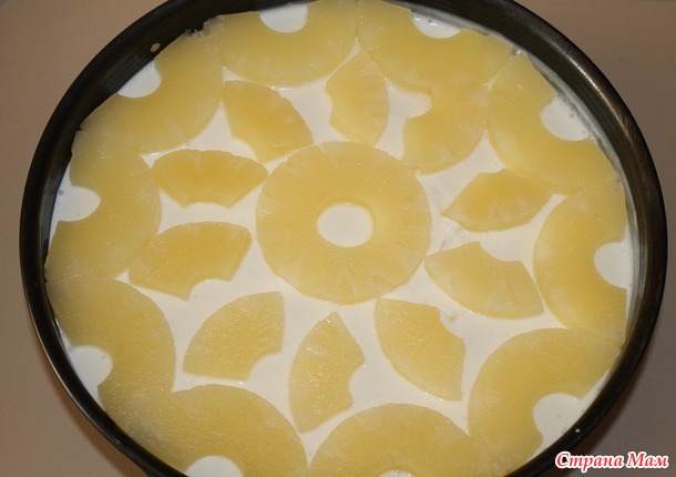 Торт Творожно-ананасовый без выпечки.