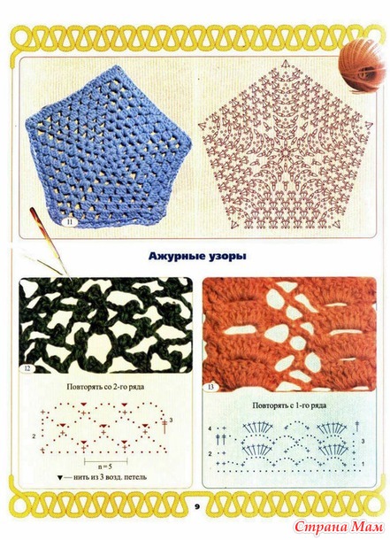 Узоры крючком
