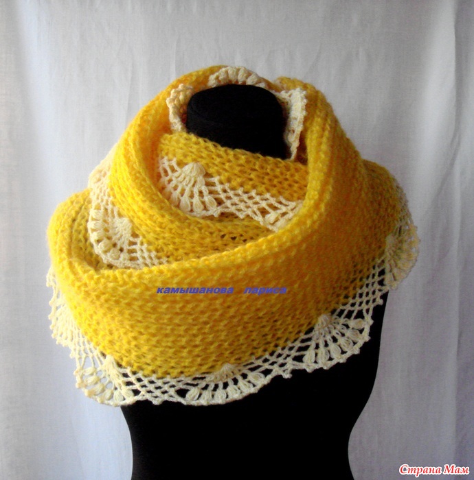 Шарф-снуд, СОЛНЕЧНЫЙ, - Вязание - Страна Мам