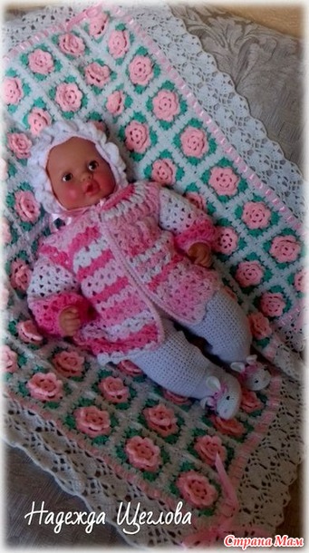 Плед детский цветами. - Вязание - Страна Мам