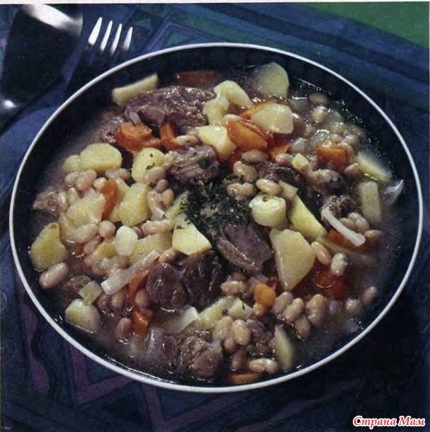 . Баранина с белой фасолью по Burda