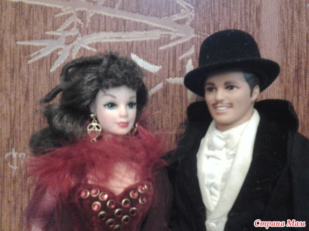 ~Продам. Куклы коллекционные фирмы Mattel 1994 год Скарлетт в красном и Ретт Баттлер. Россия