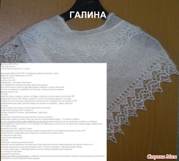 Немного поШалила, шаль-фишу и шапочка, добавила описание