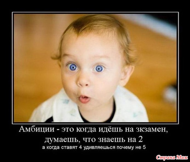 Профессор: Вы боитесь моих вопросов? Студент: Нет, я боюсь своих ответов.