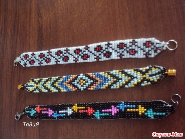Браслетики, ткачество на станке
