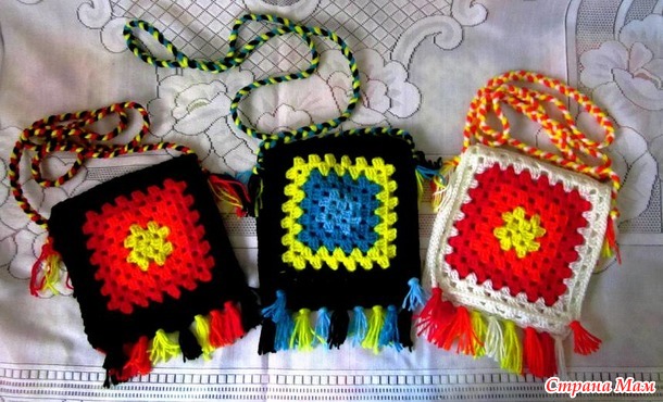 Сумочки (бабушкин квадрат)