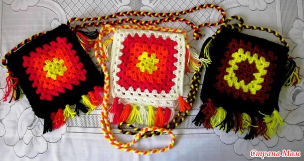 Сумочки (бабушкин квадрат)