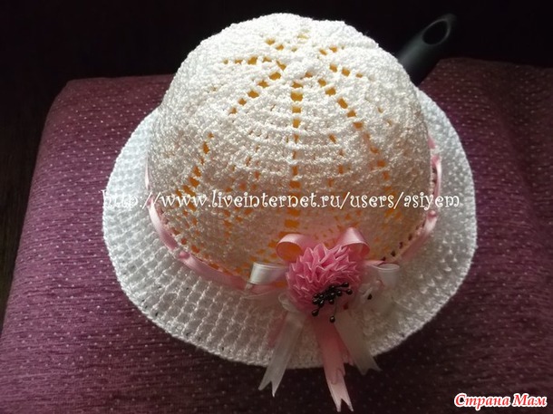HAT (ШЛЯПА ДЕВОЧКИ КРЮЧКОМ )