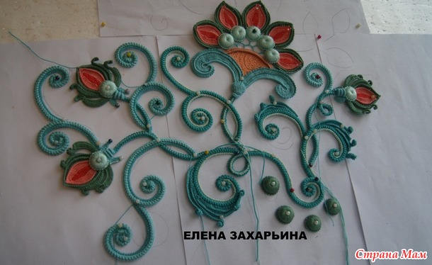 . Платье в технике ирландского кружева "Аленький цветок"