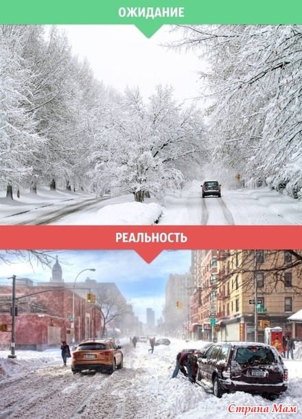 Зимние ожидания и реальность