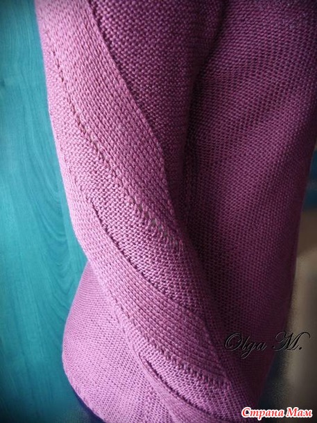 Свитер с воротником "гольф". Спицы.