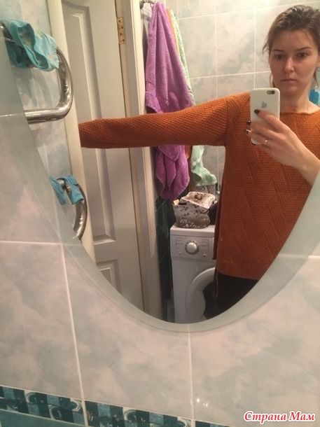 Прошу помощи в вязании свитера со спущенным рукавом